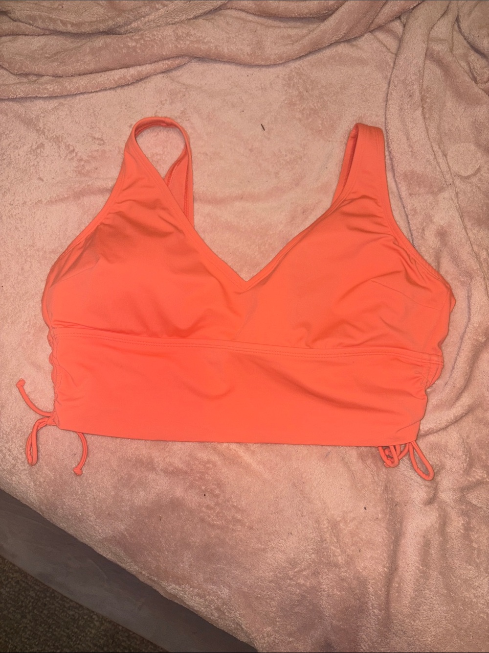 Women’s Coral Orange Swim Top - Brand